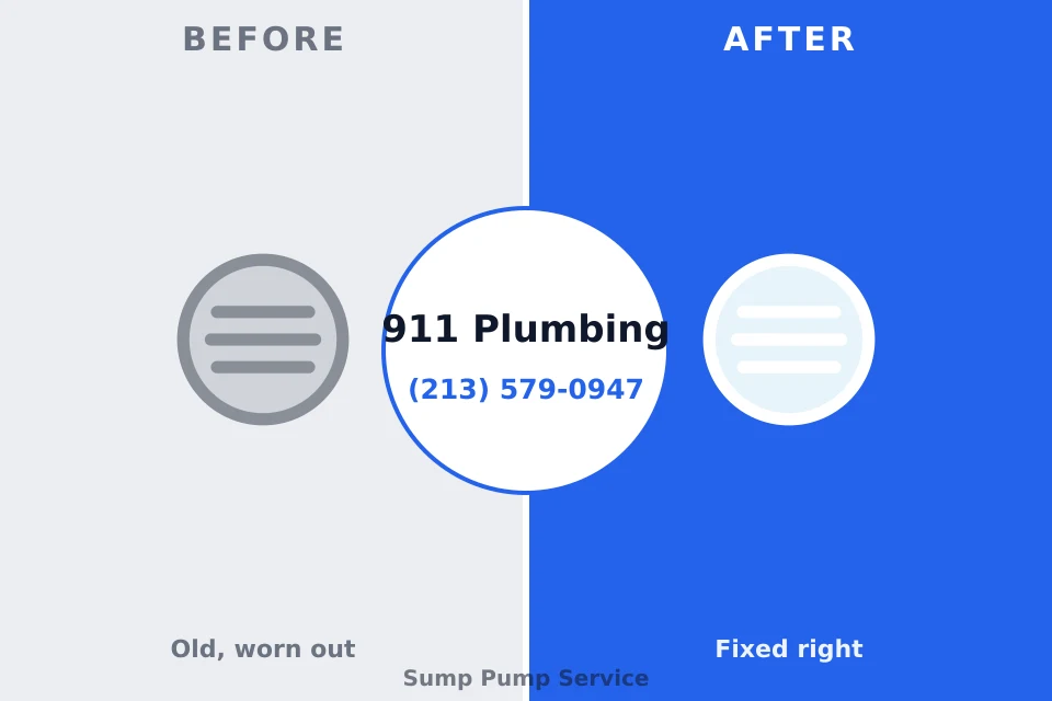 Before and after: plumbing company Cottage City, MD